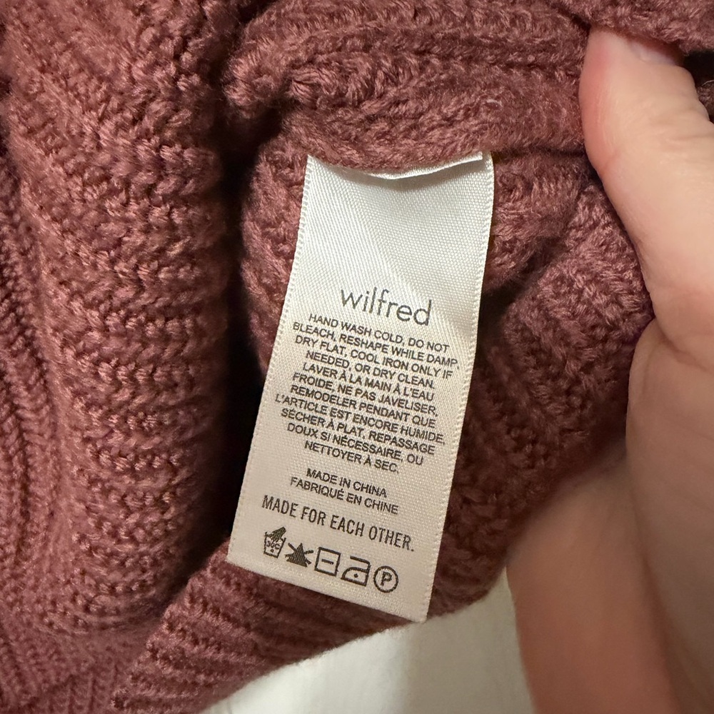 Wilfred relaxed V-Neck oversized Sweater belize merino wool size 1 vvguc - Picture 3 of 7